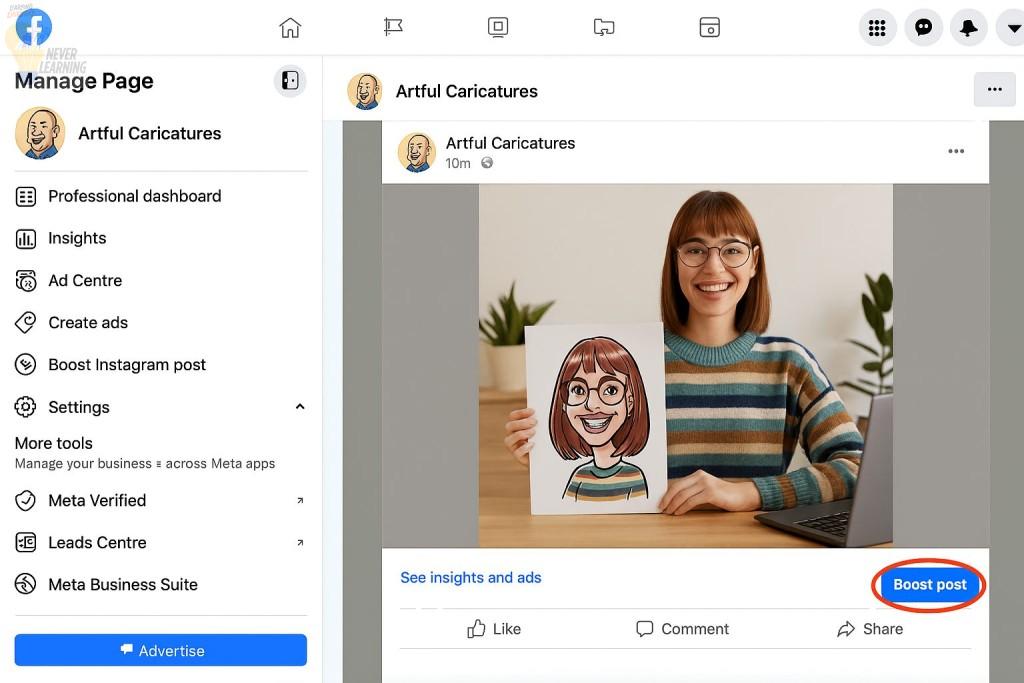 Facebook boost post